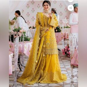 Yellow Pakistani Indian dress suit